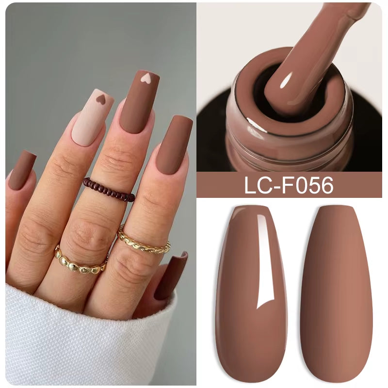 7ML Pink Glitter Nail Gel Polish Nude Natural Long Lasting Manicure Soak off UV LED Nail Art Base Top Coat Gel Varnish