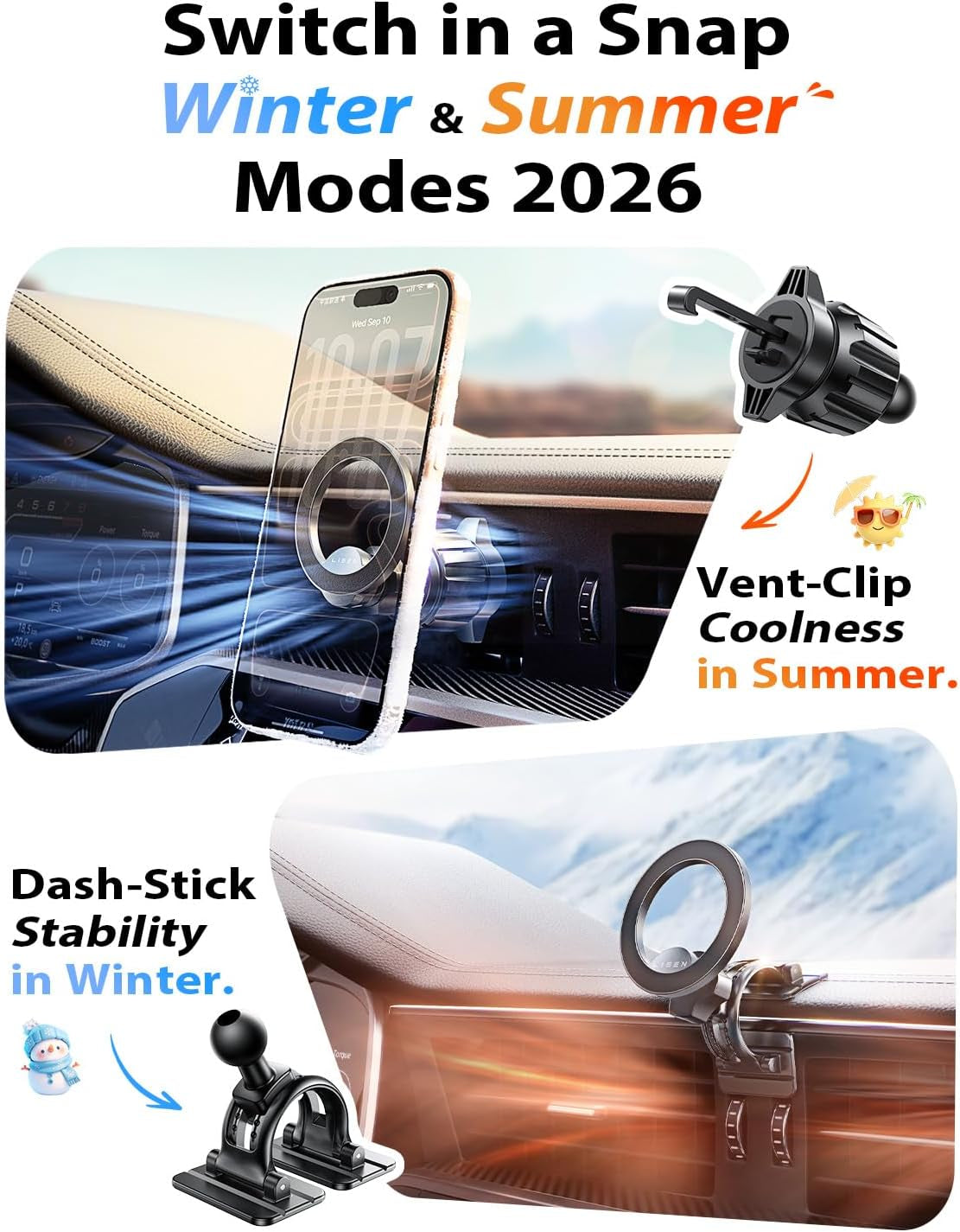 for Magsafe Car Mount, [Upgrade 2025 Ultra Magnets] Magnetic Phone Holder for Your Car Cell Phone Holde Mount for Air Vent Car Accessories Fit Iphone 17 16 15 14 13 12 Pro Max plus Mini