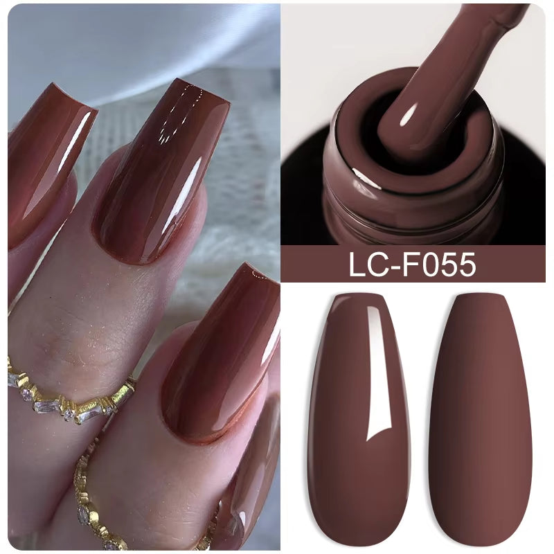 7ML Pink Glitter Nail Gel Polish Nude Natural Long Lasting Manicure Soak off UV LED Nail Art Base Top Coat Gel Varnish