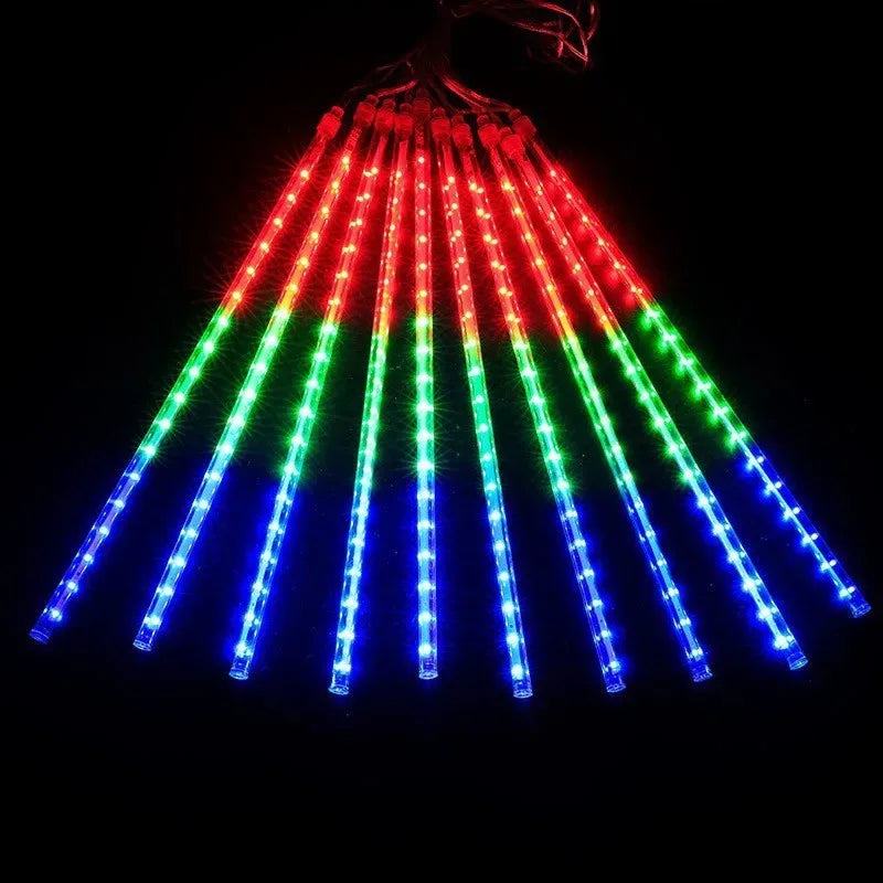 30/50cm 8 Tubes Meteor Shower Rain LED String Lights Christmas Tree Decorations Street Garland for Decor Noel New Year Navidad