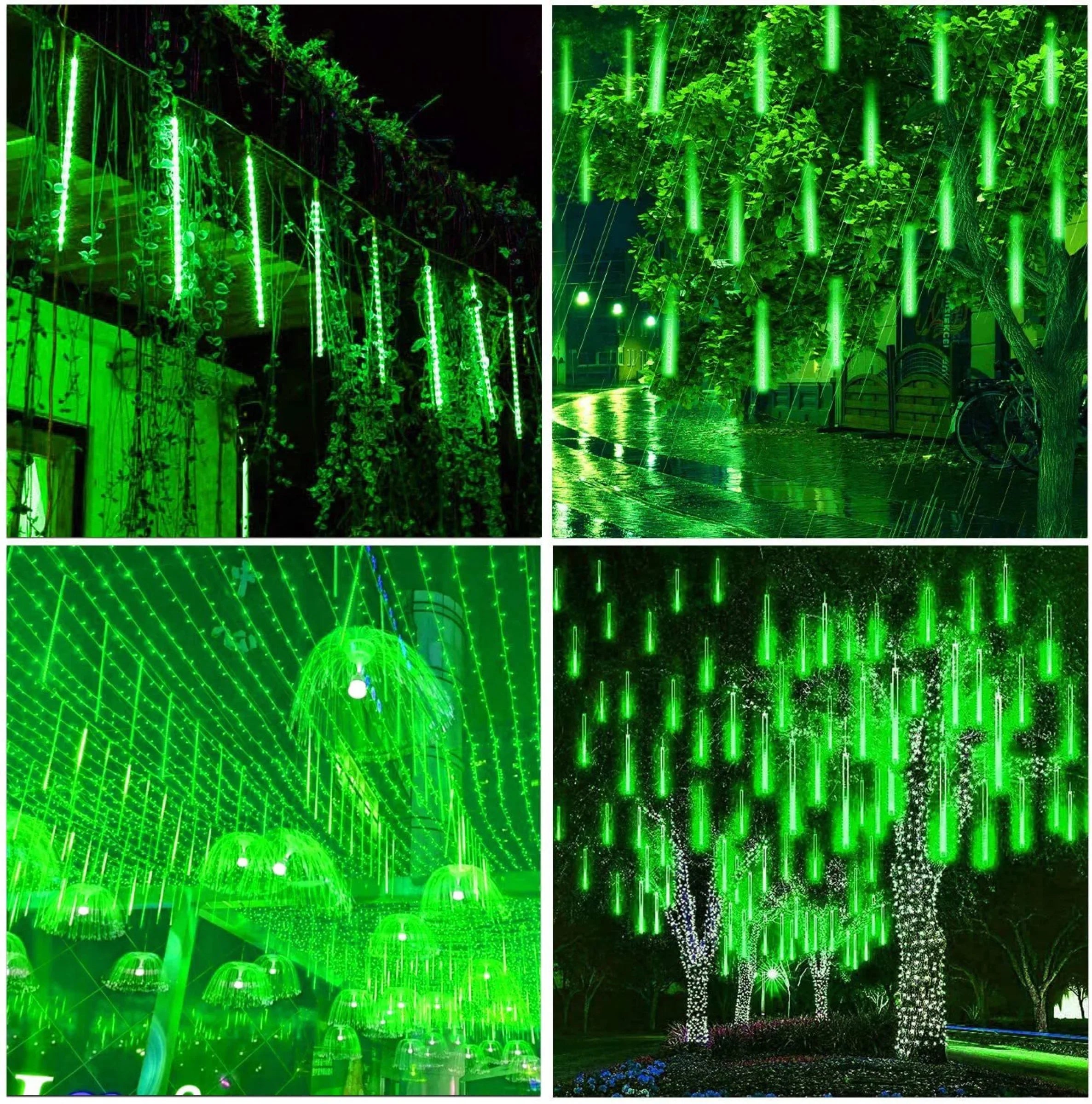 30/50cm 8 Tubes Meteor Shower Rain LED String Lights Christmas Tree Decorations Street Garland for Decor Noel New Year Navidad