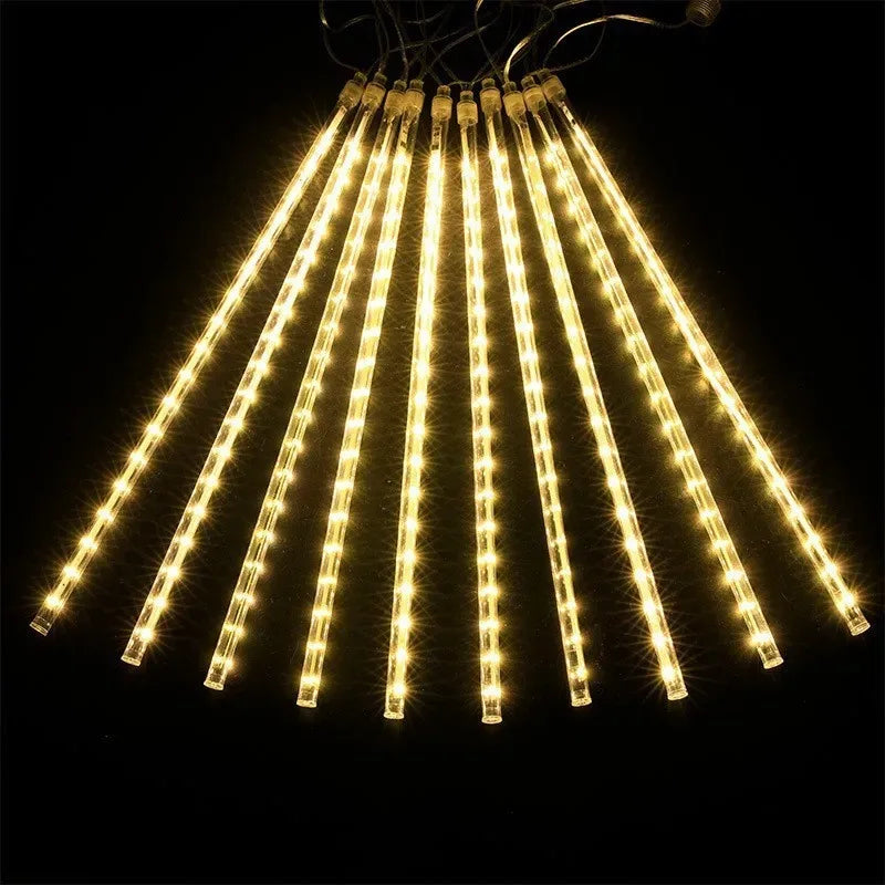 30/50cm 8 Tubes Meteor Shower Rain LED String Lights Christmas Tree Decorations Street Garland for Decor Noel New Year Navidad