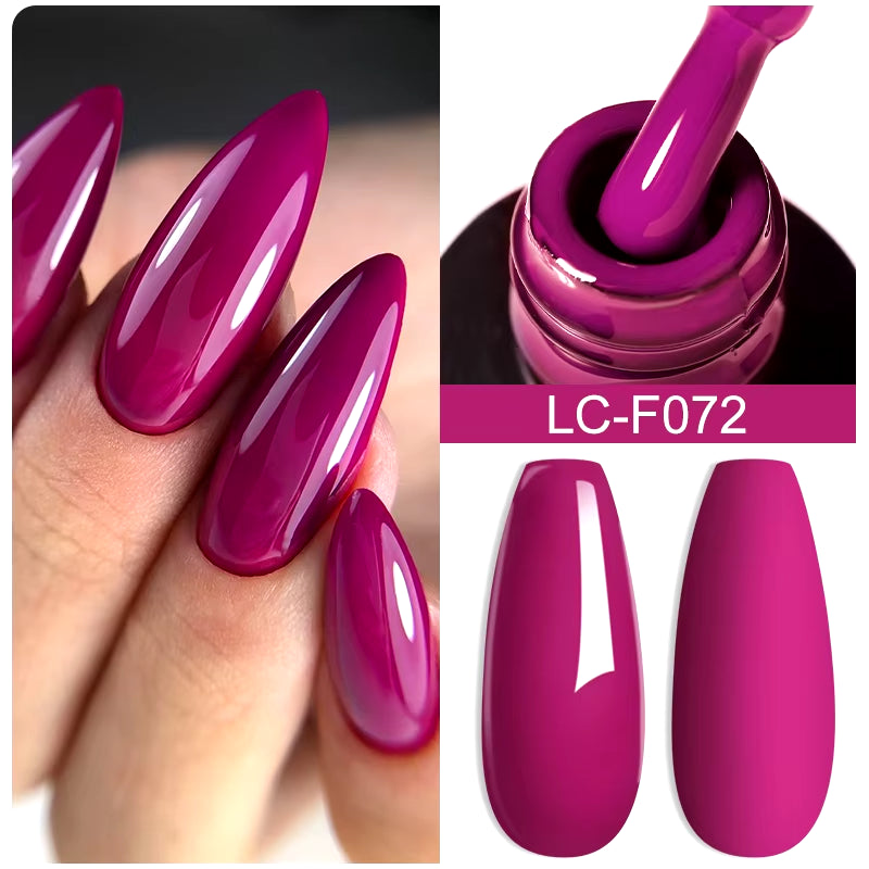 7ML Pink Glitter Nail Gel Polish Nude Natural Long Lasting Manicure Soak off UV LED Nail Art Base Top Coat Gel Varnish